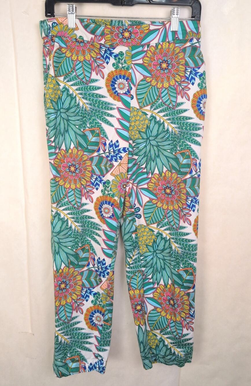 Boden Danby tropical pants Size 4P Boho Vacation Retro Feminine Summer Tropical